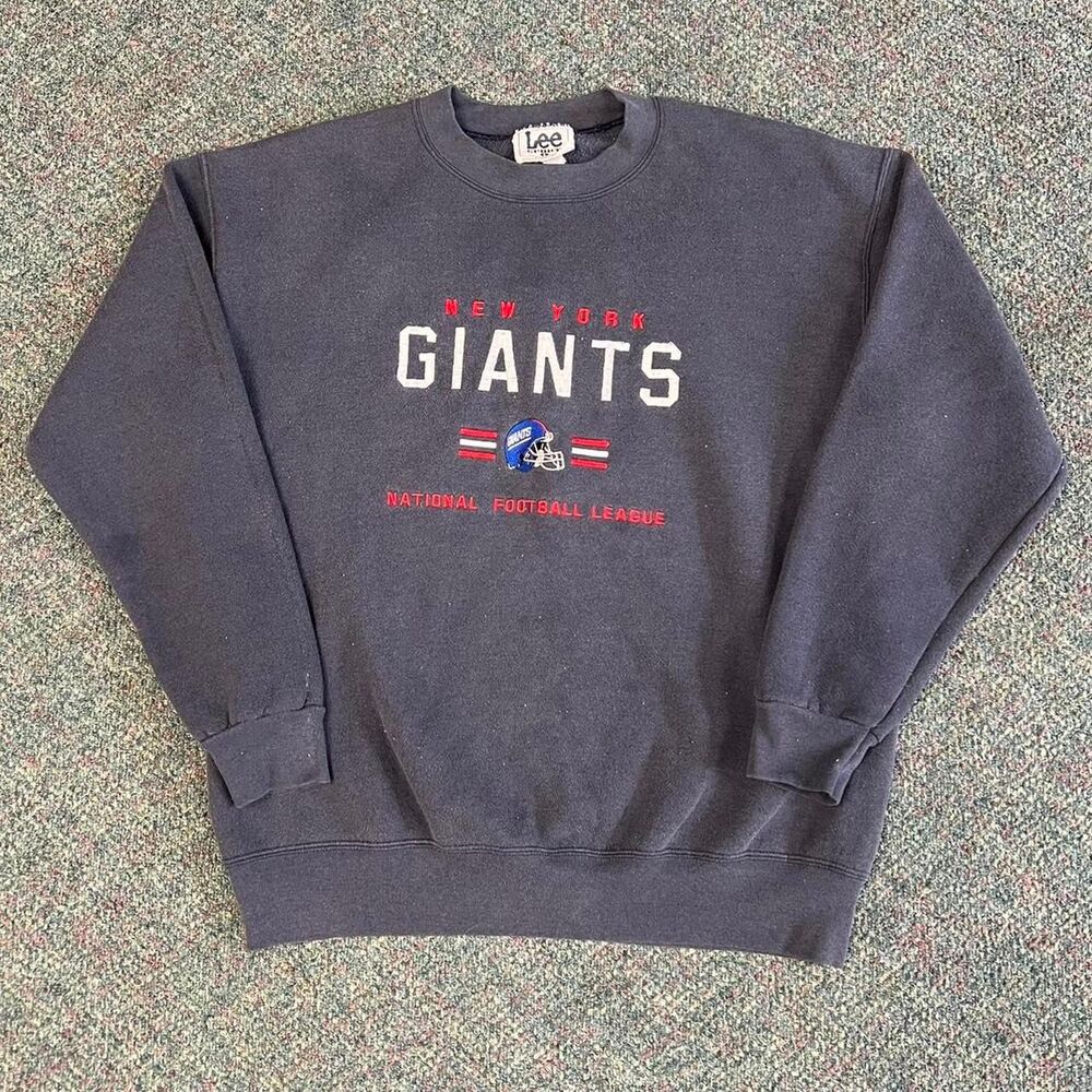 Faded Vintage 90s Lee Sport New York Giants Black crewneck sweatshirt